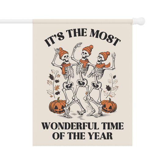 Skeleton Halloween Garden Flag, Spooky Garden Flag, Halloween House Banner, Fall Yard Flag, Spooky Garden Decor, Goth Garden, Halloween Sign
