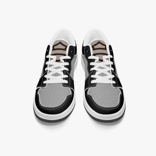 Haarleyy Davidson Inspired Low-Top Leather Sneakers - White/Black