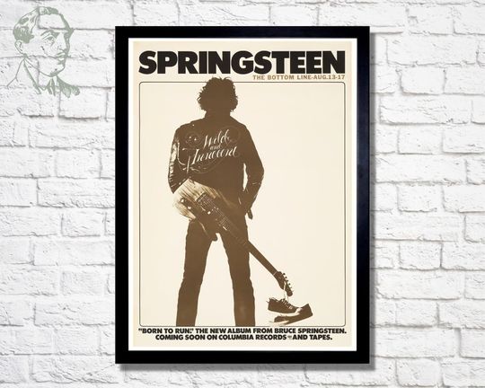 Bruce Springsteen Vintage Tour Poster - 'Born to Run' - Quality Reproduction Print