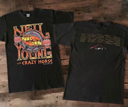 Vintage 1996 Neil Young and Crazy Horse World Tour T-Shirt