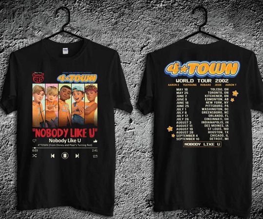 NEW 2022 Turning Red 4*TOWN Tour Double Sided T-Shirt