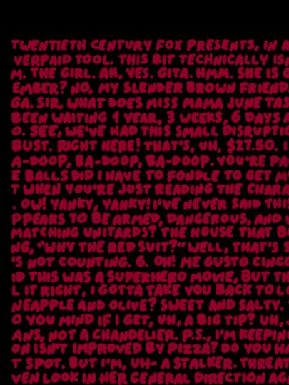 Deadpool (2016) - Handwritten Script Poster