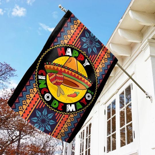 Happy Cinco De Mayo Garden Flag, Let's Fiesta Garden Flag, Cinco De Mayo Garden Flag, Mexican Festical Flag JCKC10