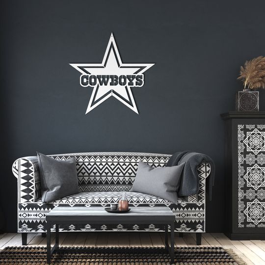 Cowboys Metal Sign | Star Cowboys Sign | House Decor | Dallas Star Metal Sign | Cowboys Football Wall Art