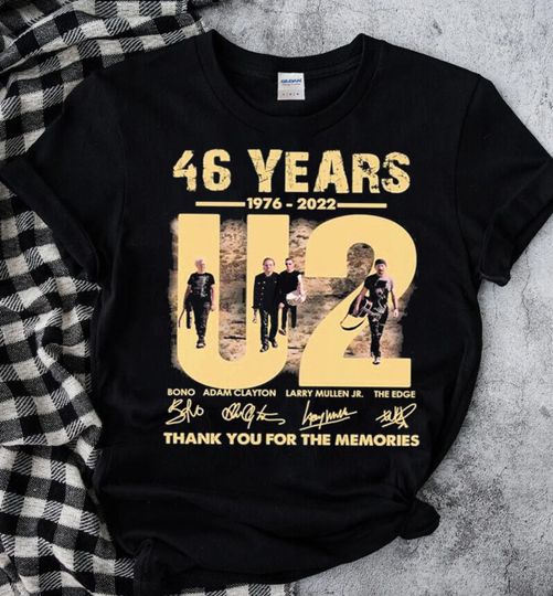 U2 Rock Band 46 Years 1976 2022 Shirt