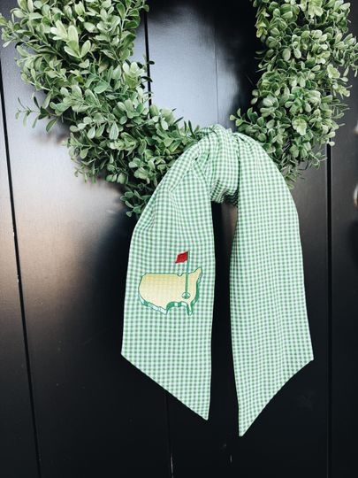 USA Golf Gingham Wreath Sash