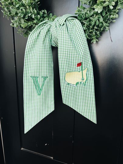 USA Golf Gingham Wreath Sash