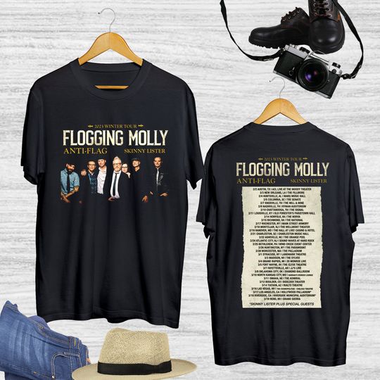 2023 Winter Tour Flogging Molly T-Shirt, Flogging Molly Tour Shirt