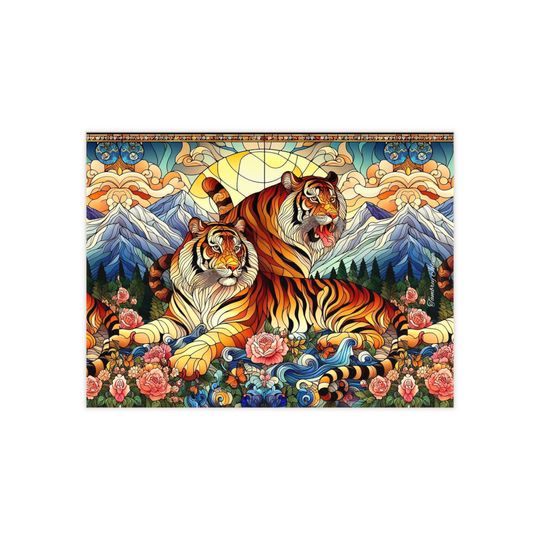 Tigers Ceramic Photos Tile, Home Decor