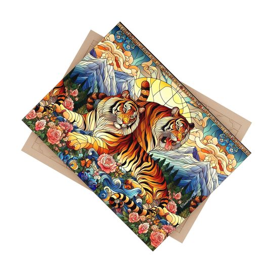 Tigers Ceramic Photos Tile, Home Decor