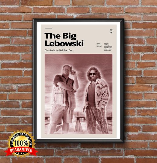 The big Lebowski Movie Poster- Retro Movie