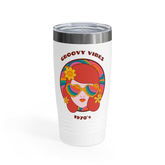 Retro/Groovy Vibes/ Tumbler, 20oz