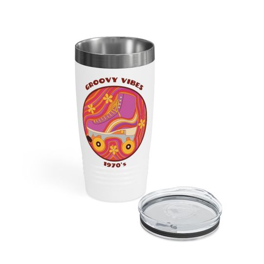 Retro/Groovy Vibes/ Tumbler, 20oz