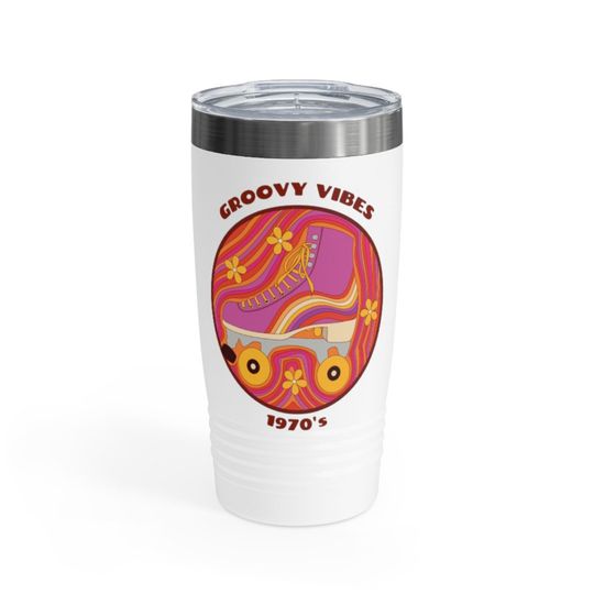 Retro/Groovy Vibes/ Tumbler, 20oz