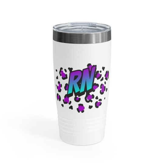 Colorful Purple Leopard RN Ringneck Tumbler, 20oz