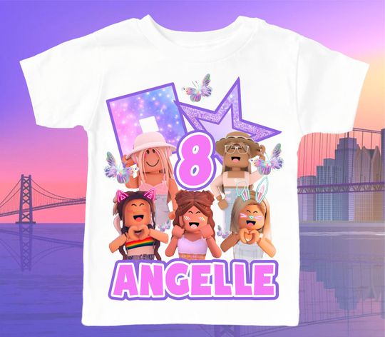 Girls Roblox Birthday shirt Family Matching T-shirts