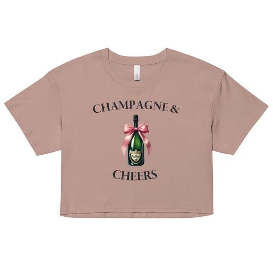 Champagne & Cheers Bachelorette Party Crop Top