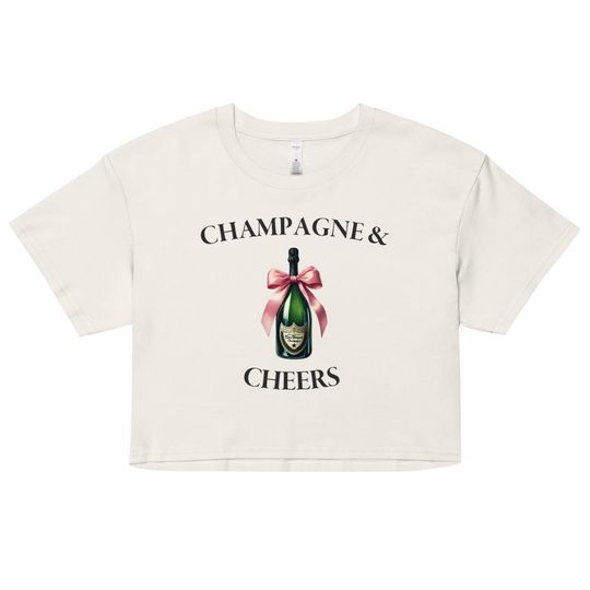 Champagne & Cheers Bachelorette Party Crop Top