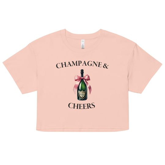 Champagne & Cheers Bachelorette Party Crop Top