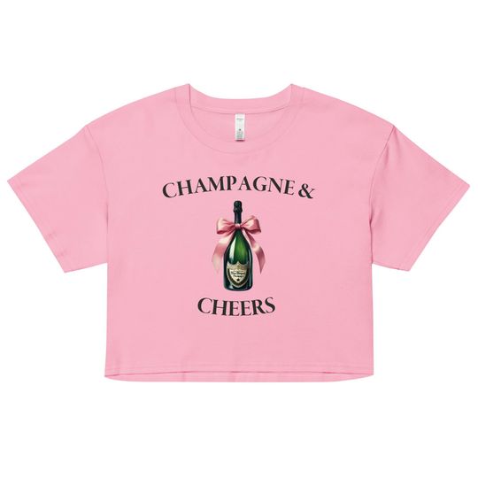 Champagne & Cheers Bachelorette Party Crop Top