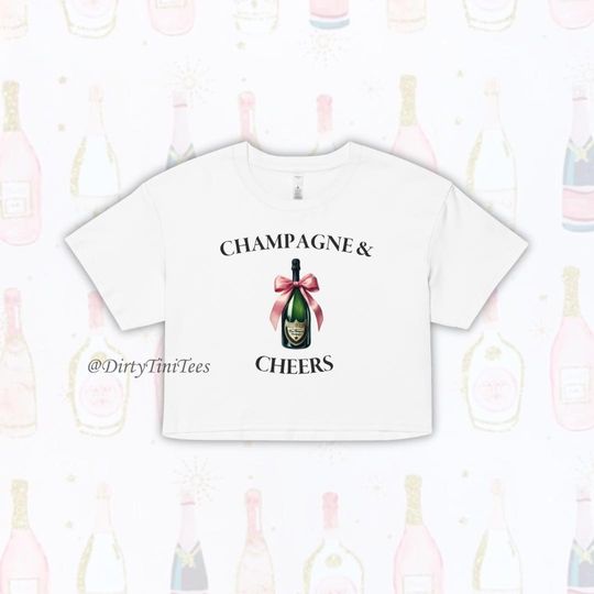 Champagne & Cheers Bachelorette Party Crop Top