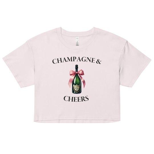Champagne & Cheers Bachelorette Party Crop Top