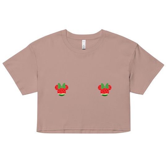 Watermelon Mickey Mouse Nips Disney World Land Magic Kingdom Fruit Summer Crop Top