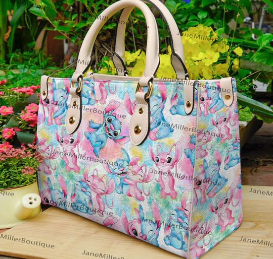 Stitch Disney Leather Bag, Stitch Lover Handbag