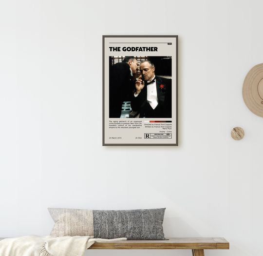 The Godfather Retro Movie Poster