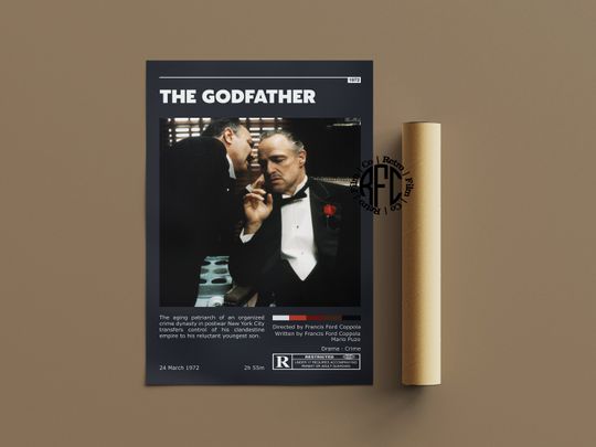 The Godfather Retro Movie Poster
