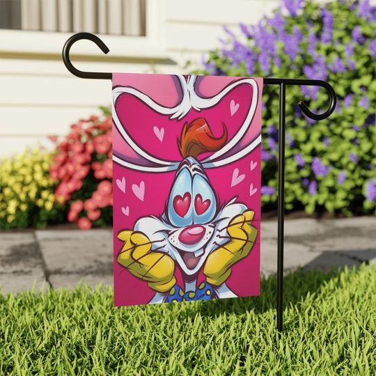 Roger Rabbit in love Garden or Home Flag Banner