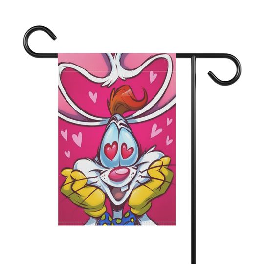 Roger Rabbit in love Garden or Home Flag Banner