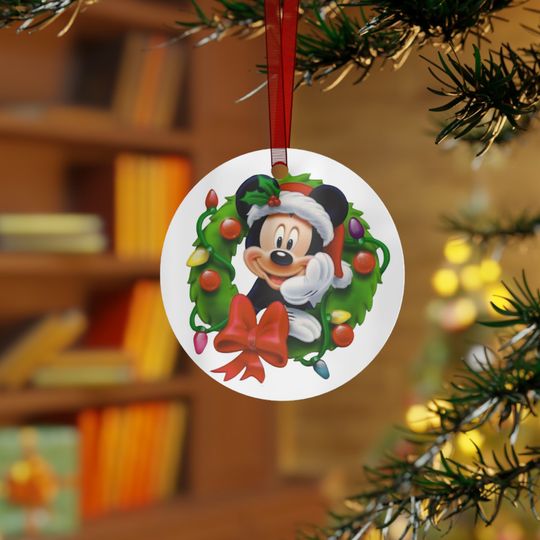 Disney's Mickey Mouse Christmas Metal Ornaments.