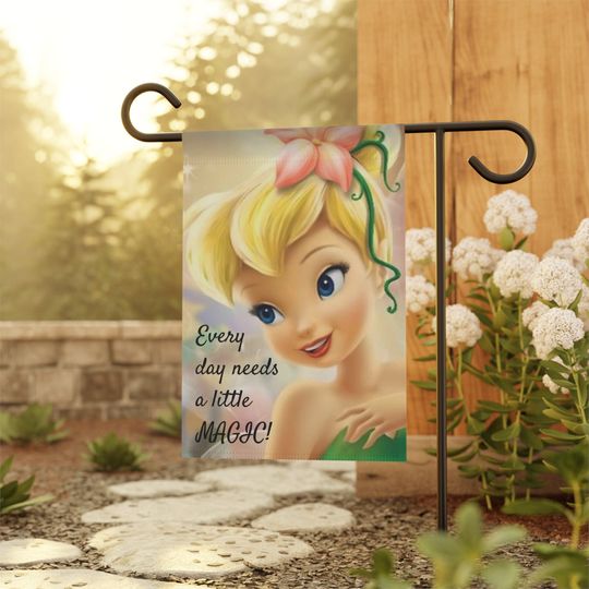 Tinker Bell, Disney Tinker Bell Personalized Garden or Home Flag Banner