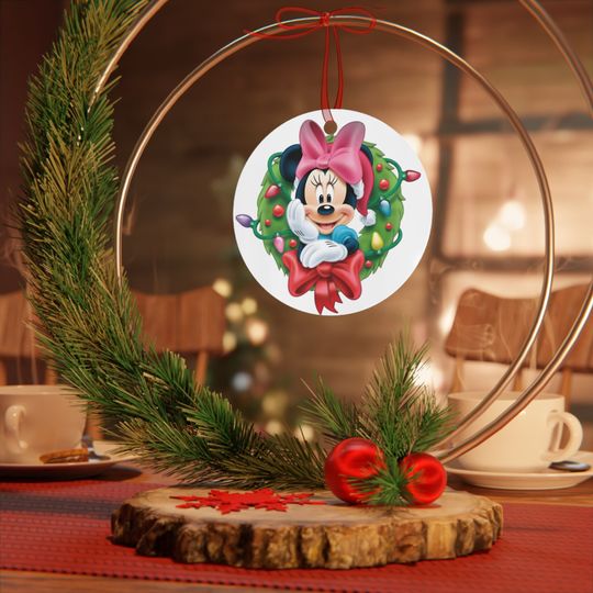 Disney's Minnie Mouse Christmas Metal Ornaments.