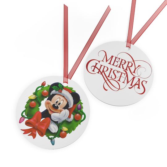 Disney's Mickey Mouse Christmas Metal Ornaments.