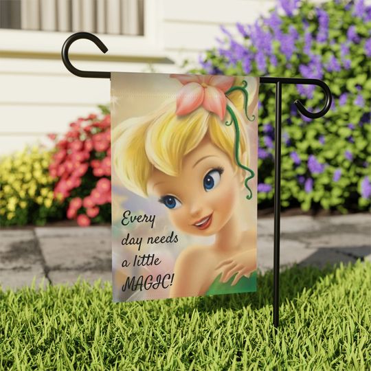 Tinker Bell, Disney Tinker Bell Personalized Garden or Home Flag Banner