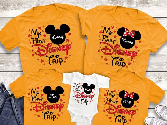 Personalized My First Disney Trip Shirts, Disney Family shirts
