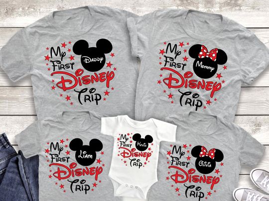 Personalized My First Disney Trip Shirts, Disney Family shirts