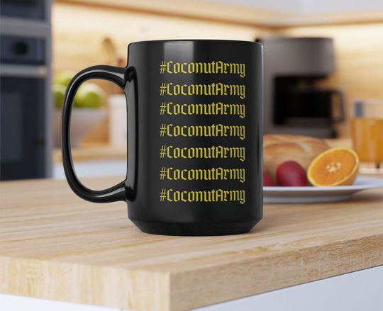 Coconut army Black Mug 11oz and 15oz, Harris TikTok meme mug