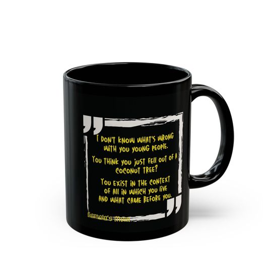 Coconut army Black Mug 11oz and 15oz, Harris TikTok meme mug
