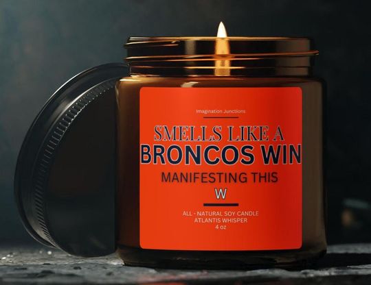 Broncos Scented Candles | football Gift, Game Day Decor