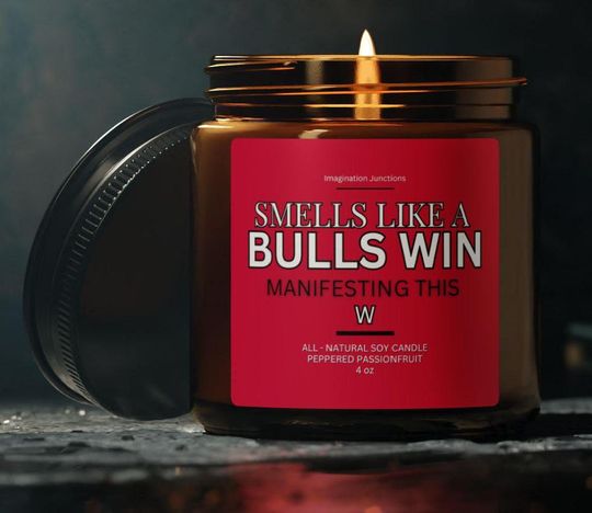 Bulls Win Scented Candle | Chicago Game Day Gift