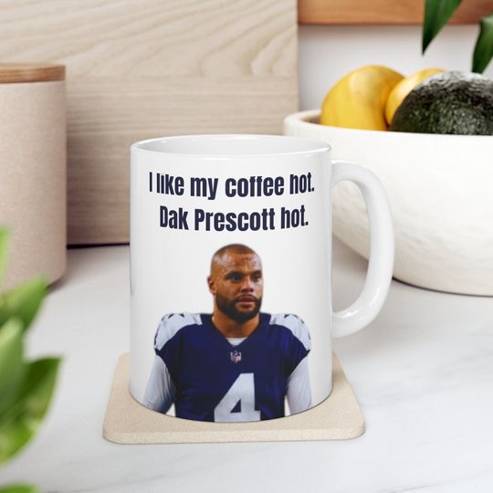 Dak Prescott Dallas Cowboys Mug - Football Fan Gift