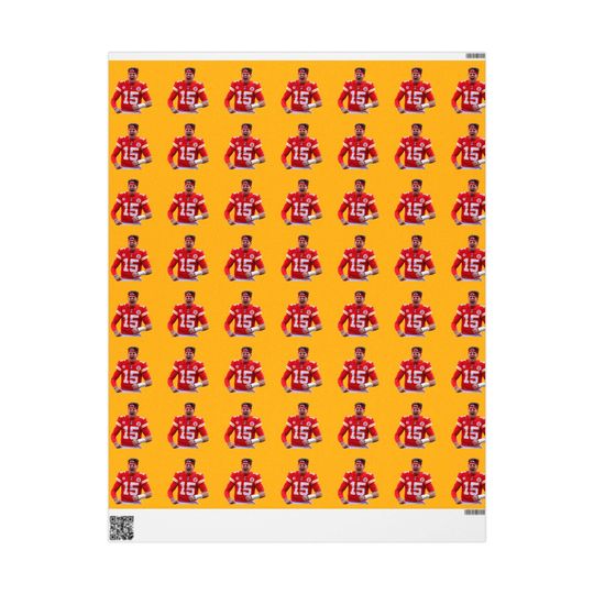 Patrick Mahomes Kansas City Chiefs Wrapping Paper