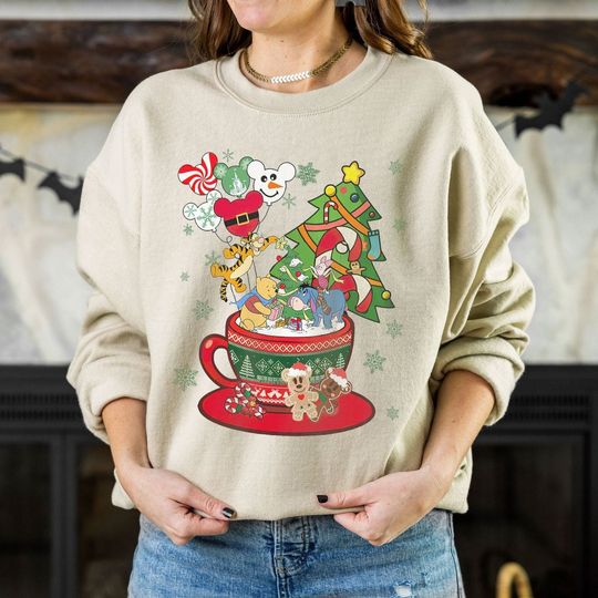 Christmas Disney Winnie The Pooh Shirt , Disneyland 2022 Sweatshirt