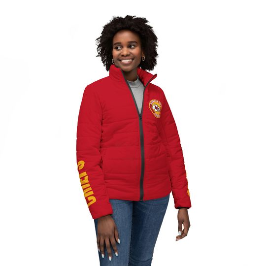 Kansas City Chiefs Womens Puffer Jacket (AOP)