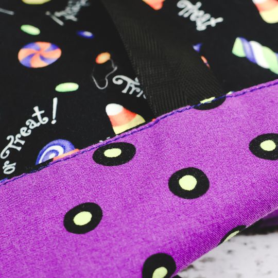 Trick or Treat Bag, Personalised Halloween Tote Bag for Kids and Adults, Fun Glow in the Dark Fabric