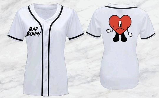 CUSTOM Bad Bunny button up jersey