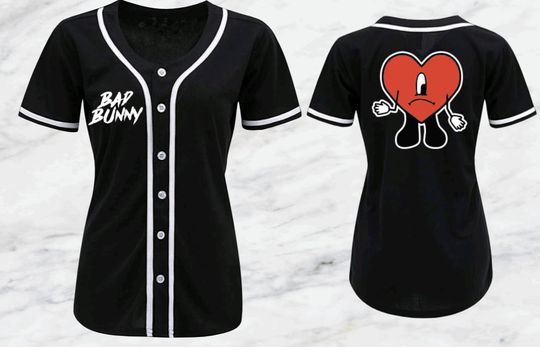 CUSTOM Bad Bunny button up jersey